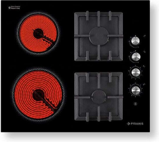 Pyramis Natural Gas & Electric Cooktop Autonomous 59x52εκ.