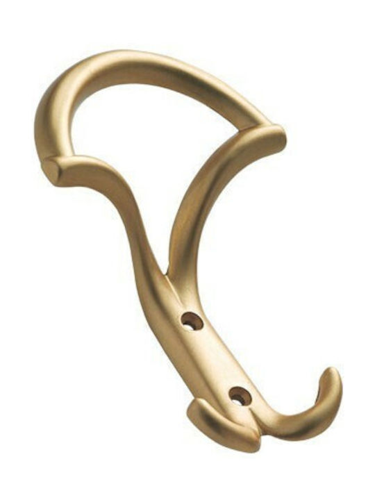 Viobrass Antique Metal Wall Hanger 3 Hooks Antique Bronze 9.5x14.5cm