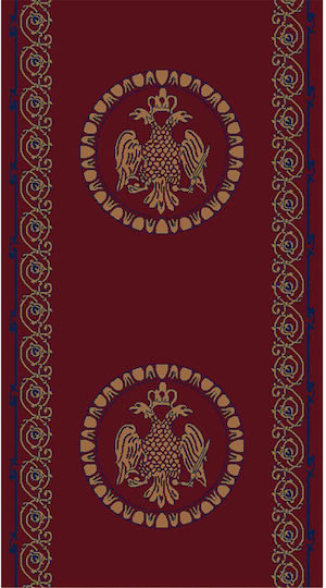 Isexan Byzantium Църковен килим кръгъл Червено с диаметър 100εκ. 40-1010-5000