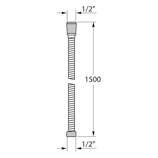 TIGER Shower Hose Black 150cm