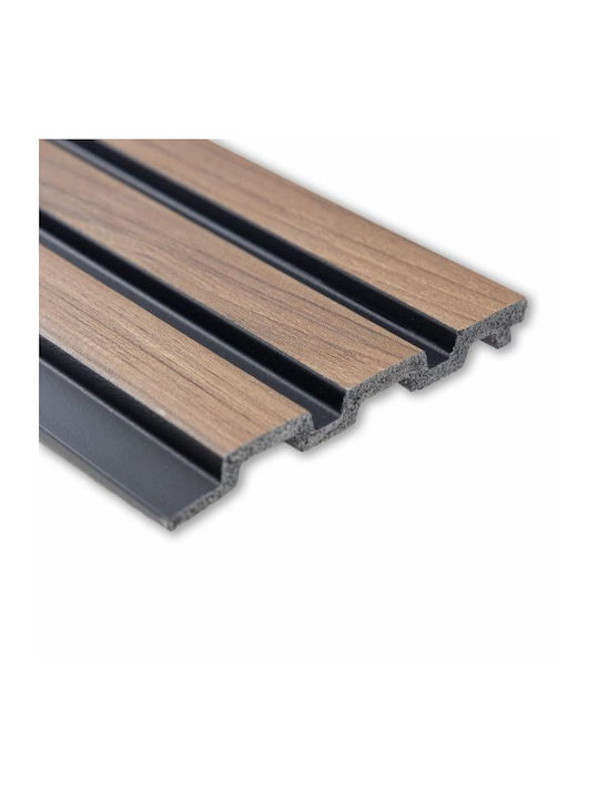 3D Πάνελ Τοίχου από PVC Καφέ 280x12εκ.