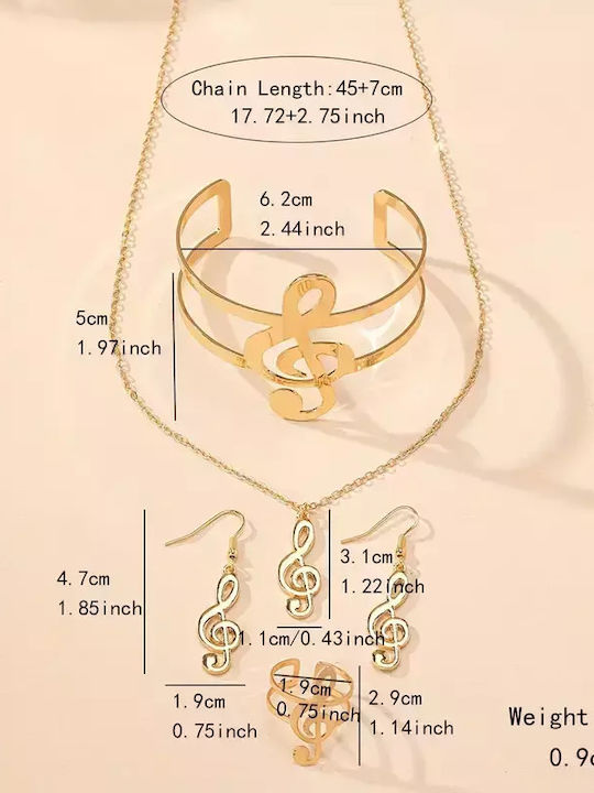 Set mit Halskette , Ohrringe & Ring