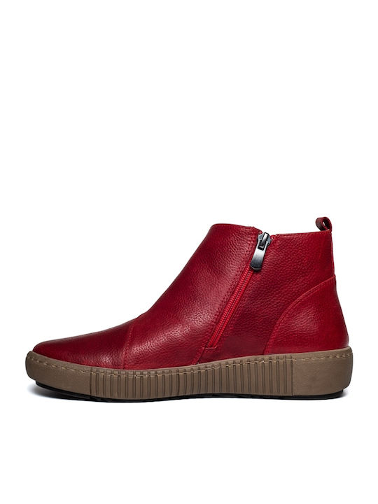 Stiefeletten Damen Rot