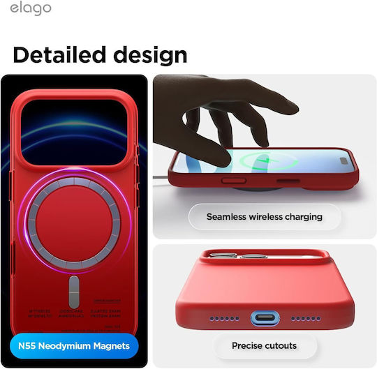Elago Back Cover Σιλικόνης Κόκκινο (iPhone 17 Pro Max)