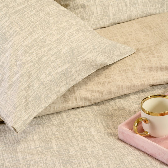 Melinen Sheet Sets Double with Elastic 150x200+32cm. Milan Grey 4pcs