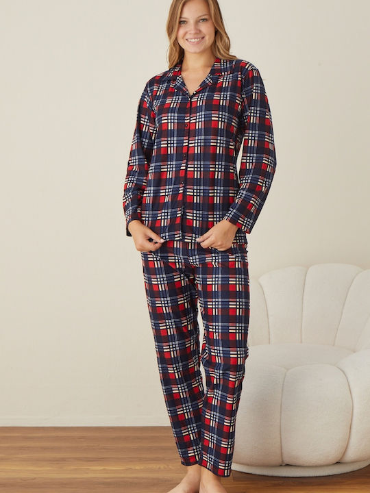 Boyraz Winter Damen Pyjama-Set Multicolored