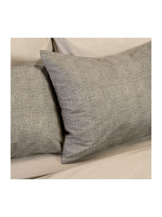 Melinen Sheet Sets Double with Elastic 150x200+32cm. Luca Grey 4pcs