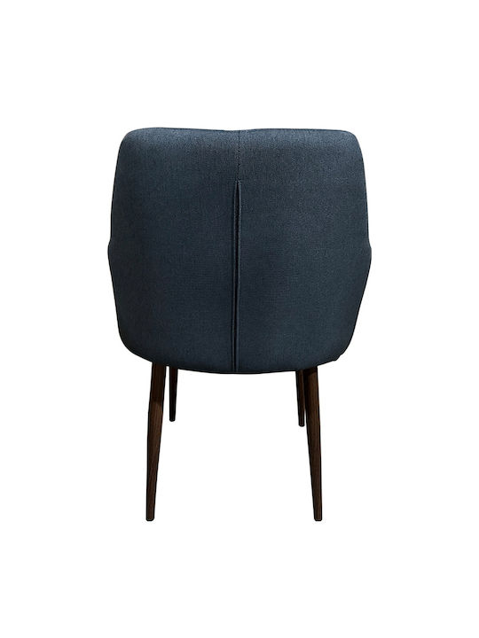 Luzia Dining Room Fabric Chair Grey/walnut 57x60x78cm