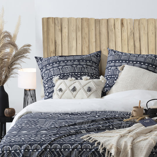 Bed Headboard Jayden Wooden Beige 160x120cm
