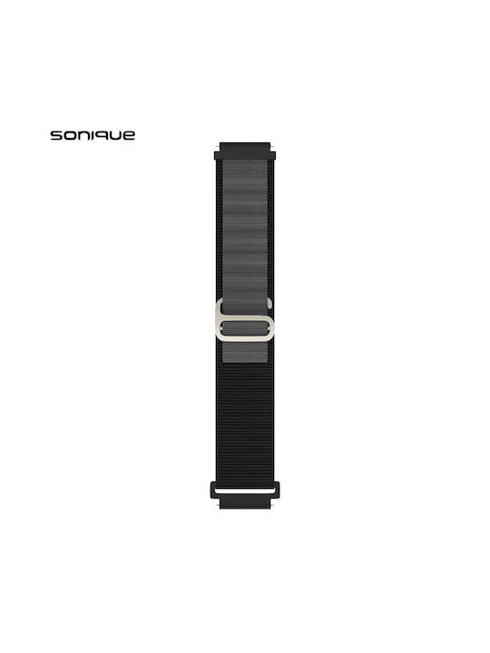 Λουράκι Nylon Alpine Loop Band Sonique 20mm Samsung Huawei Amazfit Xiaomi Honor Μαύρο Γκρι Λουράκι Nylon Alpine Loop Band Sonique 20mm Samsung Huawei Amazfit Xiaomi Honor Μαύρο Γκρι