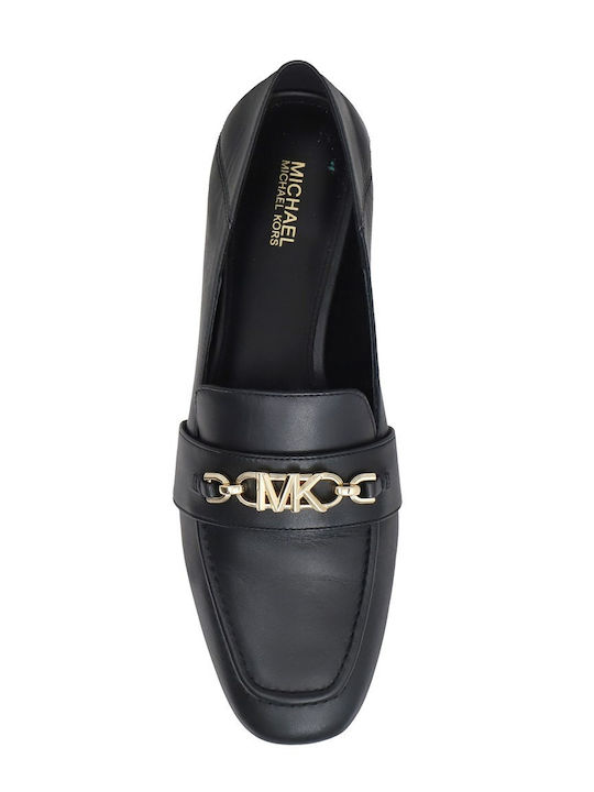 Leather Women's Loafers in Black Color