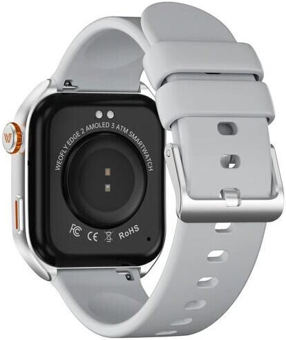 Weofly Edge 2 Aluminium 45mm Smartwatch με Παλμογράφο (Ασημί)