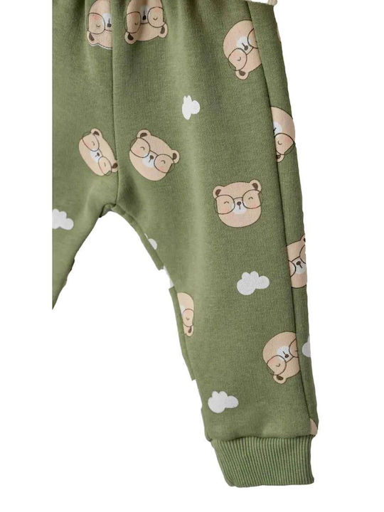 Kids Sweatpants Set Ecru-khaki 2pcs