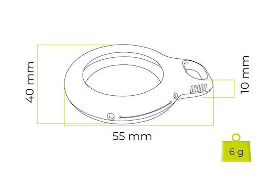 Mobile Origin Husă Airtag Loop A1 Compatibilă cu Apple Airtag Alb