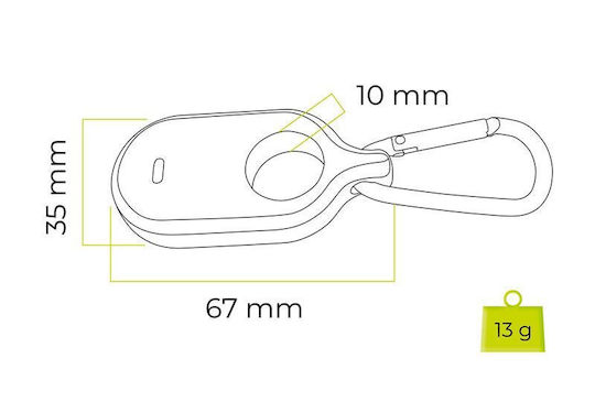 Silicone Case Keychain Mobile Origin Compatible Samsung Smarttag 2 White