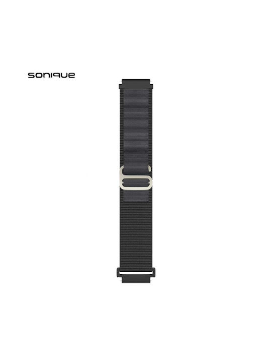 Λουράκι Nylon Alpine Loop Band Sonique 20mm Samsung Huawei Amazfit Xiaomi Honor Σκούρο Γκρι Λουράκι Nylon Alpine Loop Band Sonique 20mm Samsung Huawei Amazfit Xiaomi Honor Σκούρο Γκρι