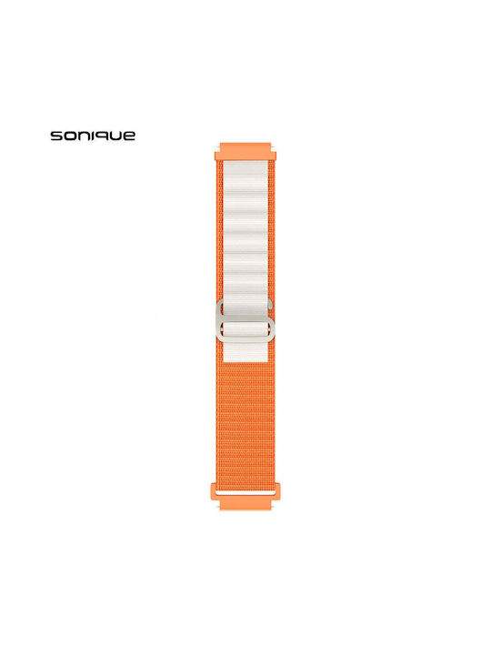 Кайшка Nylon Alpine Loop Band Sonique 22mm Samsung Huawei Amazfit Xiaomi Honor Оранжево Бежово Кайшка Nylon Alpine Loop Band Sonique 22mm Samsung Huawei Amazfit Xiaomi Honor Оранжево Бежово