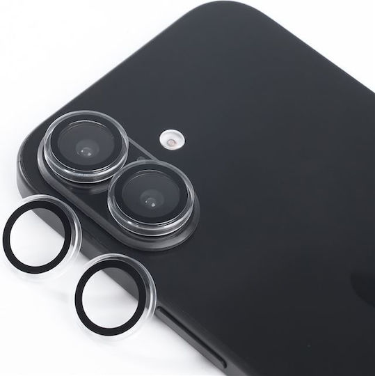 Set 2 Mobile Origin Sapphire Lens Guards Camera Protection Compatible Iphone 16 16 Plus Clear