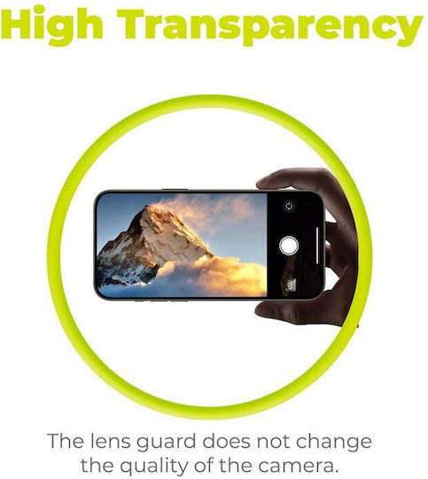 Set 2 Mobile Origin Sapphire Lens Guards Camera Protection Compatible Iphone 16 16 Plus Clear