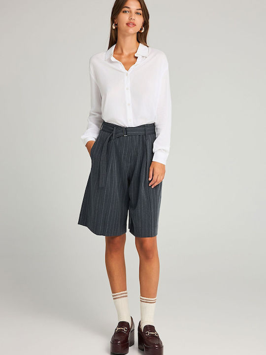 Women's Monochrome Long Sleeve Shirt White