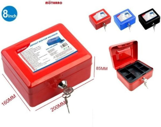 Motarro Cash Box with Lock Black 81006MCB00BK