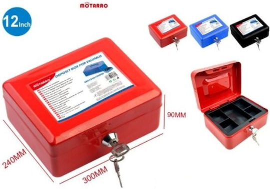 Motarro Cash Box with Lock Black 81010MCB00BK