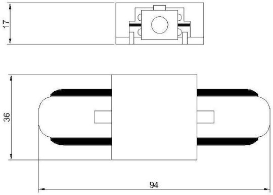 Vivalux LINK-I Track Connector for Lighting Fixtures Black VIV004073