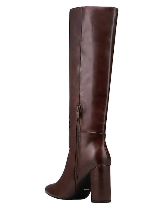 Krystal Damenstiefel mit hohem Absatz Braun