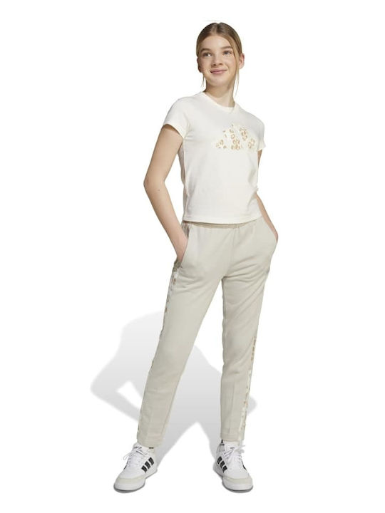 Kids Sweatpants Ecru 3 Stripes