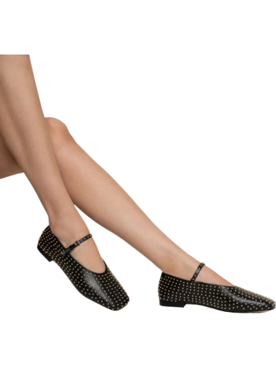 Leather Ballerinas Black