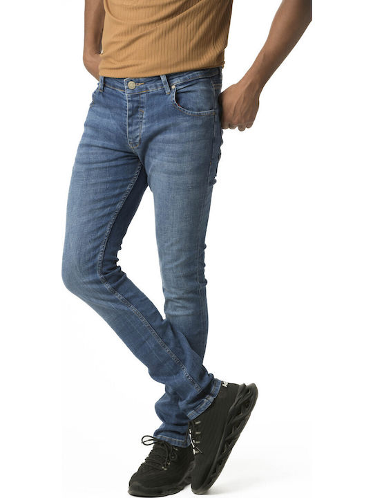 Men's Jeans Pants Elastic with Slim Application Middle Blue