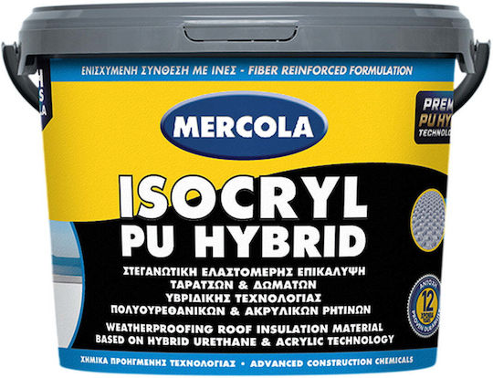 Mercola Ελαστομερές Ακρυλικό Επαλειφόμενο Στεγανωτικό Πολυουρεθάνης 0.75lt Λευκό
