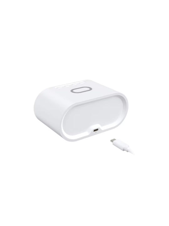 Tabletop Digital Clock With Alarm Clock & Wireless Charging White 99913304