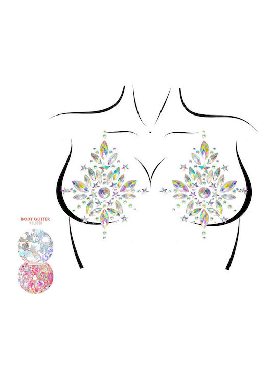 Leg Avenue Cambria Nipple Jewels Sticker Nipple Covers Ασημί
