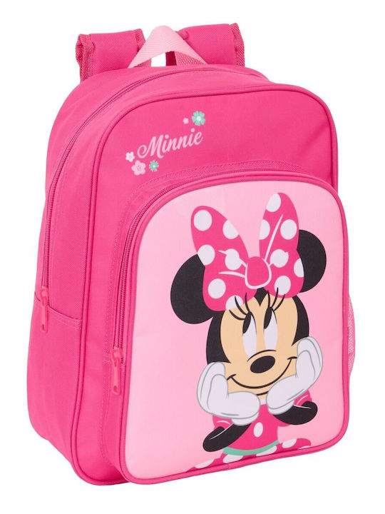 Minnie Mouse Ученическа Раница Куфар Детска Градина Розова