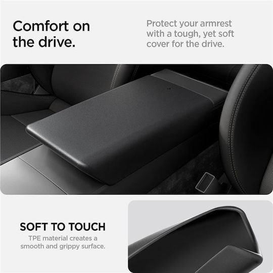 Spigen Tesla Armrest Cover Compatible Tesla Model 3 2024 Black