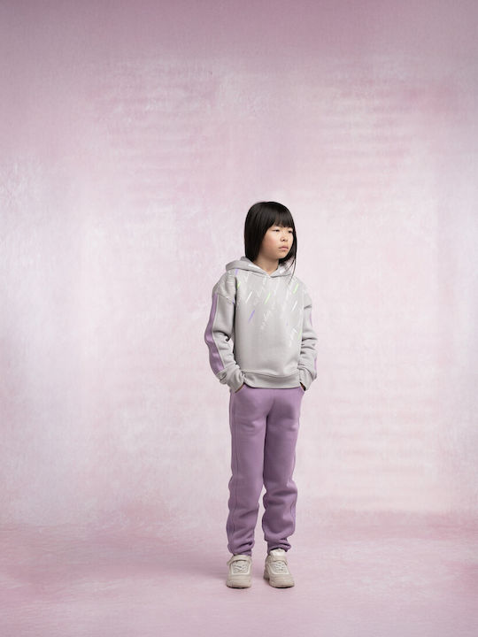 Kids Sweatpants Set Purple 2pcs