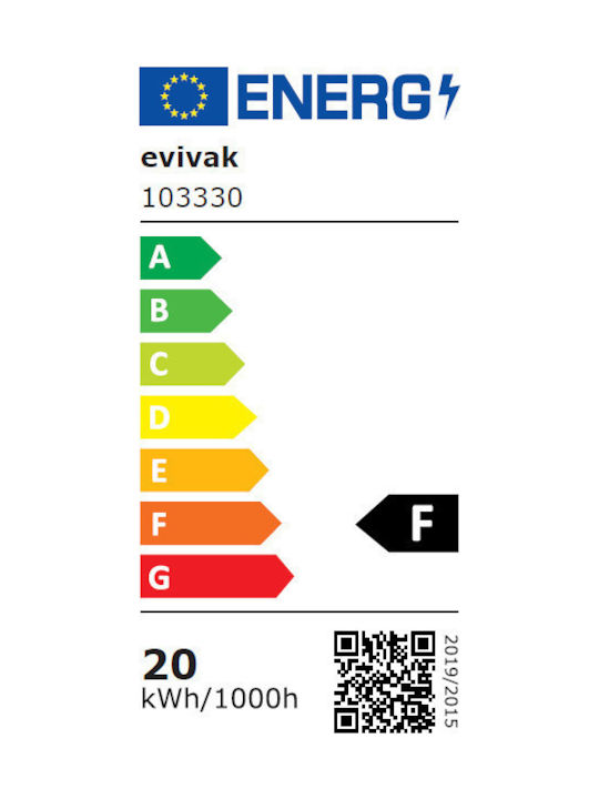 Evivak Vertieft LED Panel 18W mit Warmes Weiß Licht