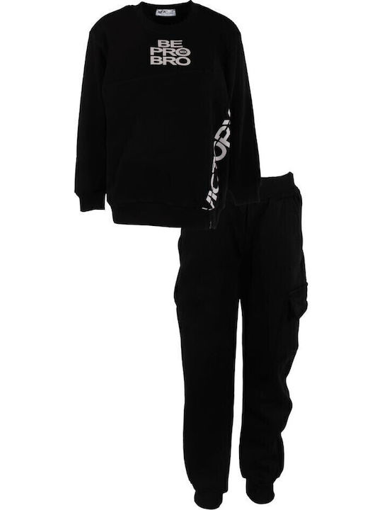 Kids Sweatpants Set Black 2pcs