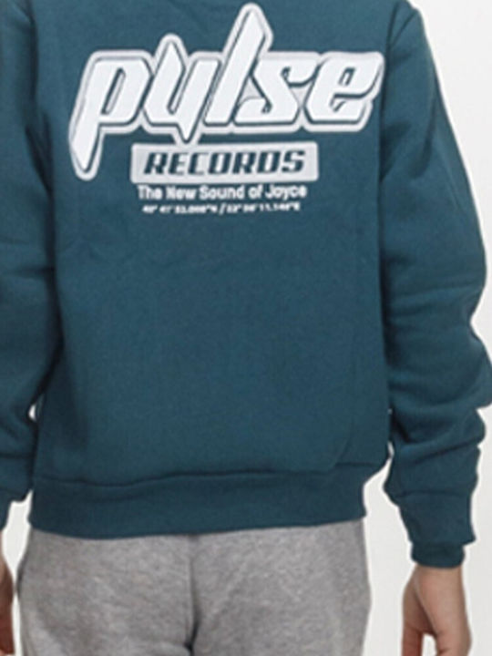 Kids Sweatpants Set Petrol, Grey Melange 2pcs Records