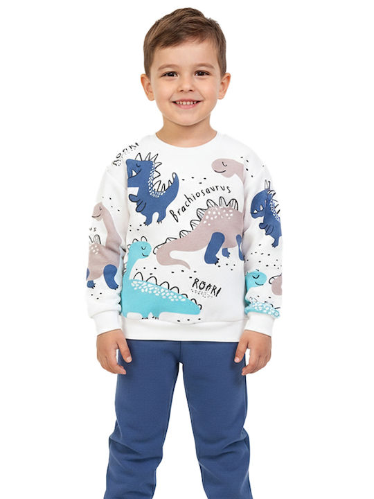 Kids Sweatpants Set Ecru 2pcs