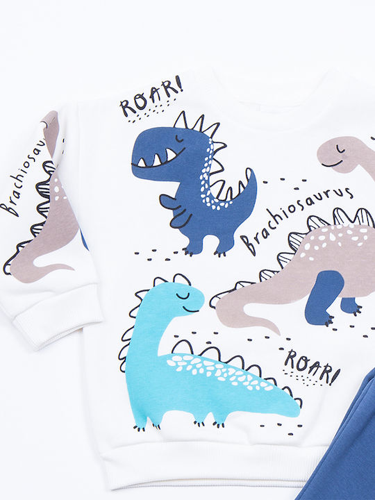 Kids Sweatpants Set Ecru 2pcs