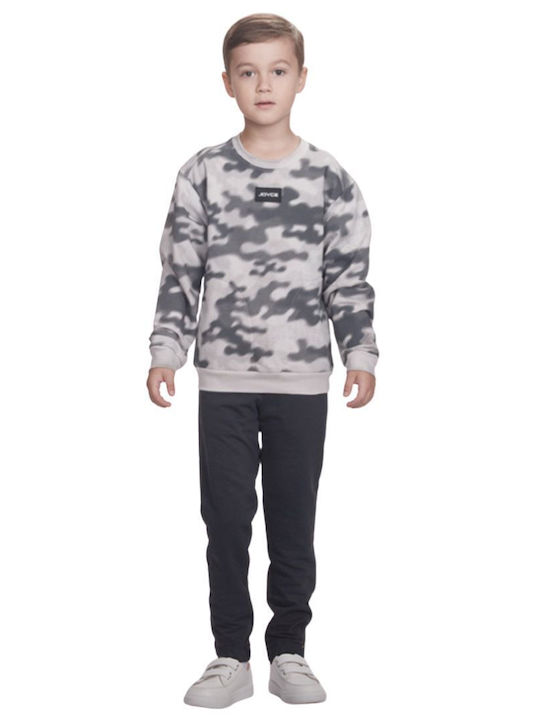 Kids Sweatpants Set Grey-anthracite 2pcs