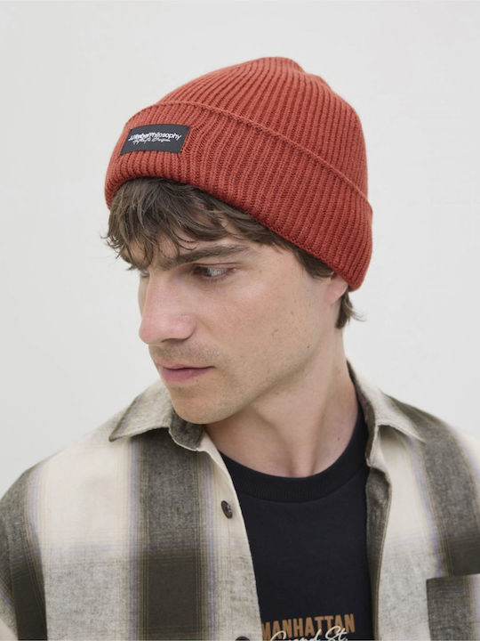 Beanie Männer Beanie Gestrickt in Rot Farbe
