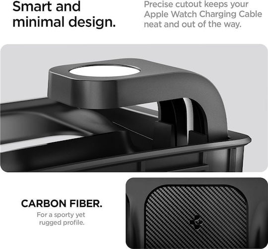 Spigen Tesla 3 Βάση Κινητού Αυτοκινήτου με Ρυθμιζόμενα Άγκιστρα Μαύρη