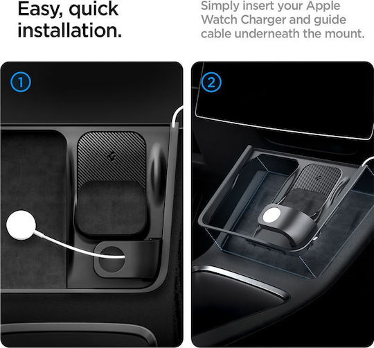Spigen Tesla 3 Βάση Κινητού Αυτοκινήτου με Ρυθμιζόμενα Άγκιστρα Μαύρη