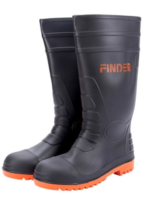 Non-Slip Work Wellies Black