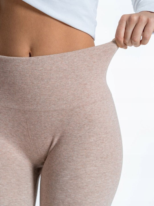 Обучение Женски легинси Високоталирани Beige