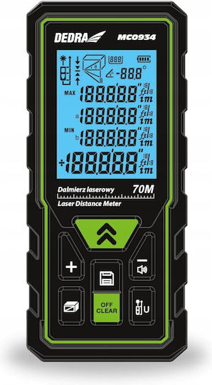 Dedra Laser Distance Meter MC0934 with Range up to 70m