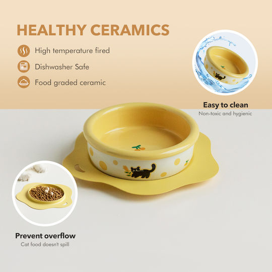 MrZoo Ceramic Food Bowl for Dog & Cat 600ml 15cm